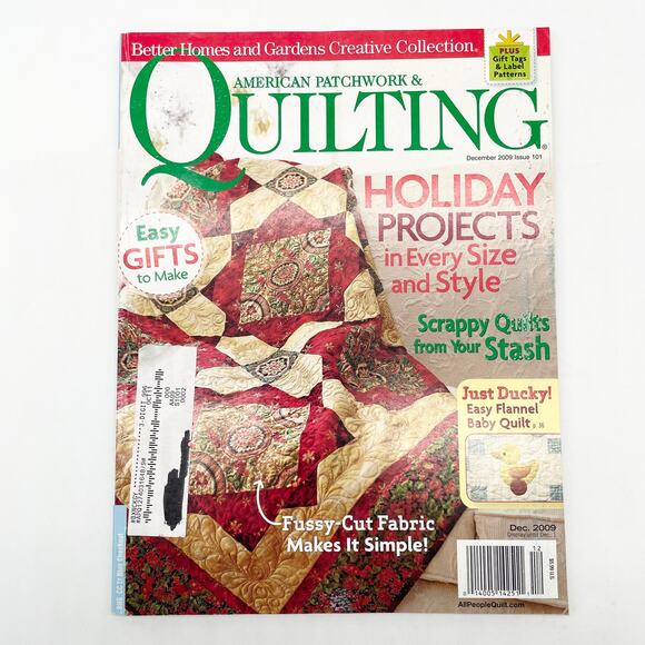 American Patchwork Quilting Magazine Dec 2009 Issue 101 Holiday Gifts Scrappy - Picture 1 of 6
